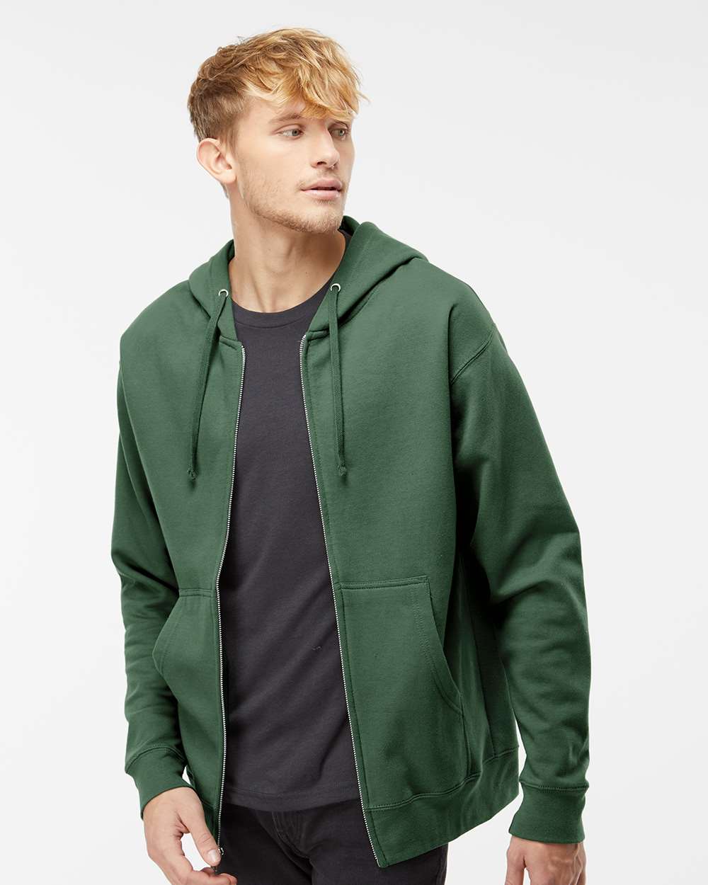 Independent Trading Co. Basic Full Zip Hooded Sweatshirt