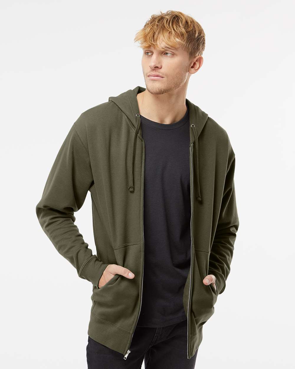 Independent Trading Co. Basic Full Zip Hooded Sweatshirt