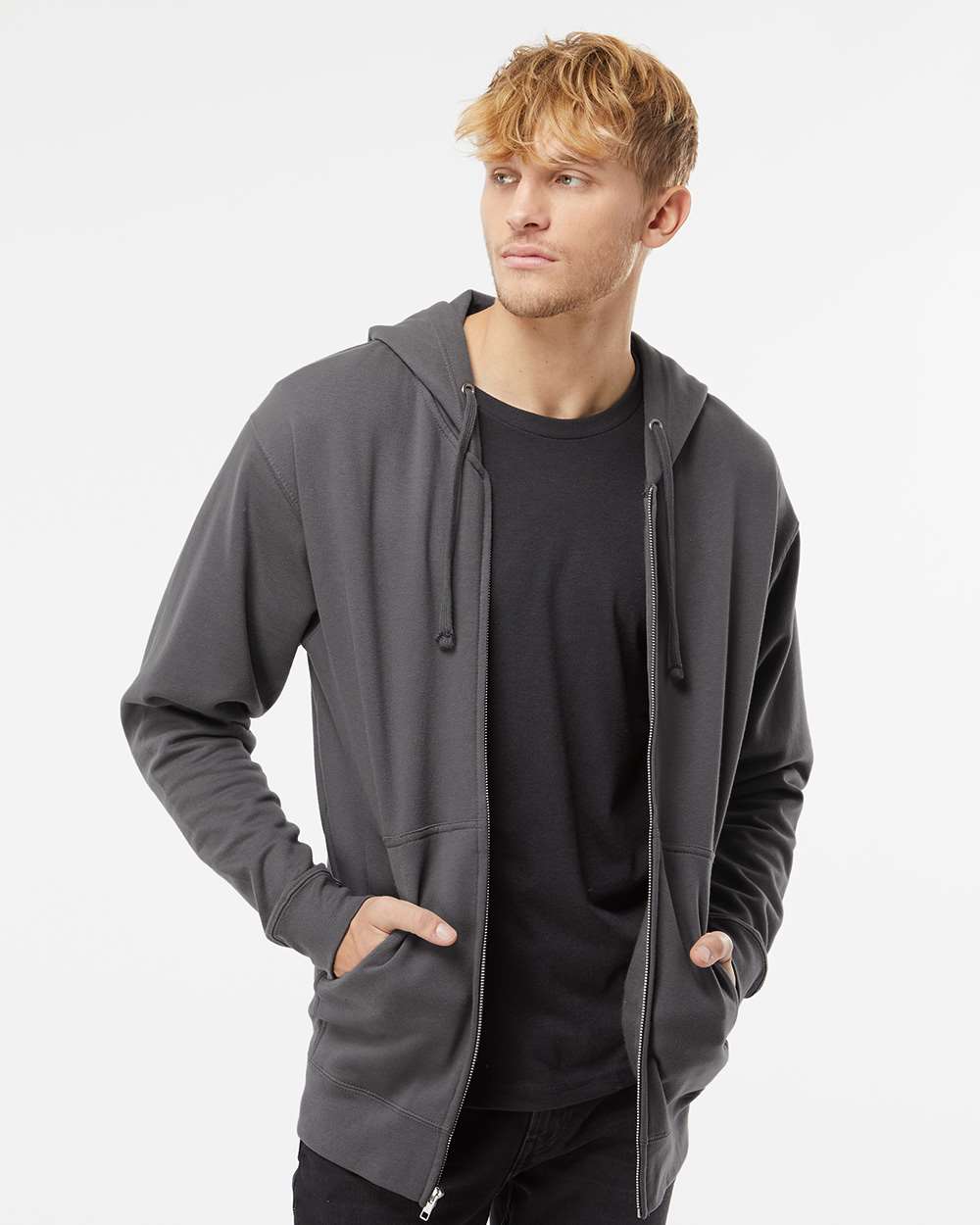 Independent Trading Co. Basic Full Zip Hooded Sweatshirt