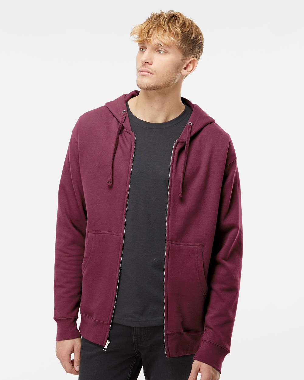 Independent Trading Co. Basic Full Zip Hooded Sweatshirt
